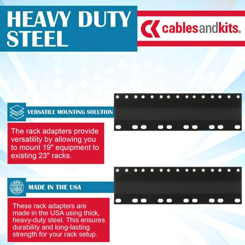 CablesAndKits 5RU Rack Adapter (5U), Converts 23" Rack to 19" Spacing in Saudi Arabia