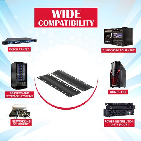 CablesAndKits 5RU Rack Adapter (5U), Converts 23" Rack to 19" Spacing in Saudi Arabia