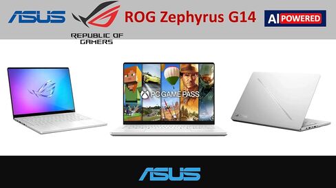 ASUS ROG Zephyrus G14 Latest 2025 AI Gaming Laptop Copilot + PC 14.0" 2.8K OLED 120Hz Display (AMD Ryzen AI 9 HX 370, GeForce RTX 5070 Ti 12GB, 32GB LPDDR5X, 2TB SSD, RGB KB, Win 11 Pro) w/DKZ Hub in Kuwait