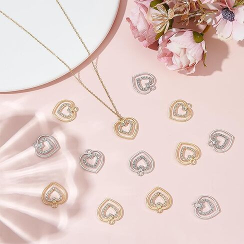 30PCS HEART HEARTHELS IRCMS REAL 18K GOLD GOLD HOLLOW HEARRAL SHARMS OPEN OPEN PENDANTS BELK LOVE LOVE DANGLE PENDANTS FORDENTIN in Kuwait