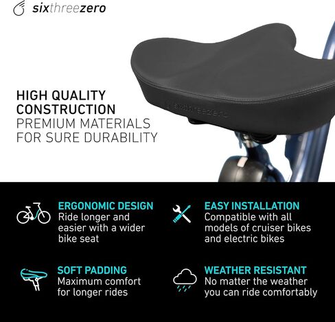 مقعد دراجة Sixreezero، سرج دراجة مريح كبير جدًا وواسع للغاية ووسادة Super Duper Max مقعد مريح للرجال والنساء in Kuwait