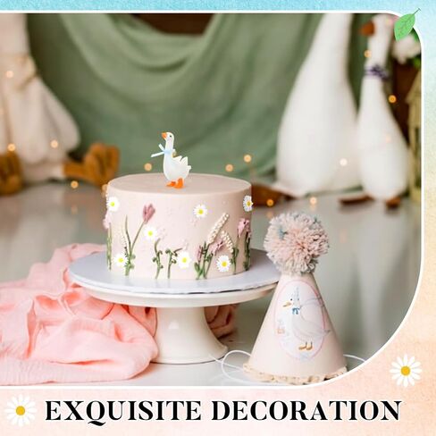 Chunful 28 PCS Pink One Silly Goose Birthday Cake Topper Silicone Silly Goose Decor in Saudi Arabia