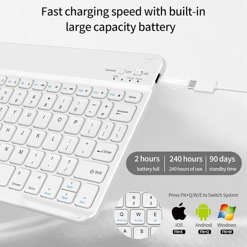 بالنسبة إلى iPad Air M3/M2 11 بوصة (2025/2024) والجيل الخامس/الرابع 10.9 بوصة (2022/2020) مع لوحة المفاتيح ، غطاء لوحة مفاتيح بلوتوث مغناطيسي مع حامل قلم رصاص ، نوم/نوم ، رمادي ، رمادي in Kuwait