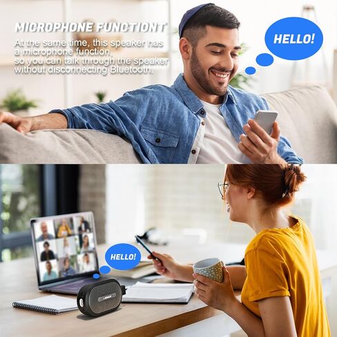 Portable Wireless Speakers Bluetooth, Mini Bike Speakers, 12W Stereo Loud Sound, IP67 Waterproof, TWS Pairing, BT5.3, 15H Playtime, Outdoor Speaker Bluetooth for Biking, Gifts in Saudi Arabia
