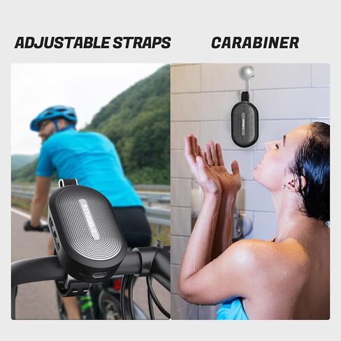 Portable Wireless Speakers Bluetooth, Mini Bike Speakers, 12W Stereo Loud Sound, IP67 Waterproof, TWS Pairing, BT5.3, 15H Playtime, Outdoor Speaker Bluetooth for Biking, Gifts in Saudi Arabia