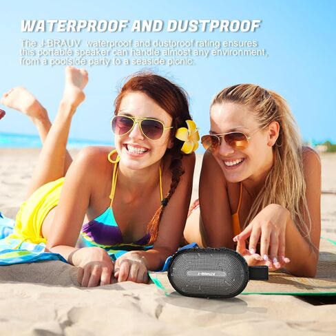 Portable Wireless Speakers Bluetooth, Mini Bike Speakers, 12W Stereo Loud Sound, IP67 Waterproof, TWS Pairing, BT5.3, 15H Playtime, Outdoor Speaker Bluetooth for Biking, Gifts in Saudi Arabia