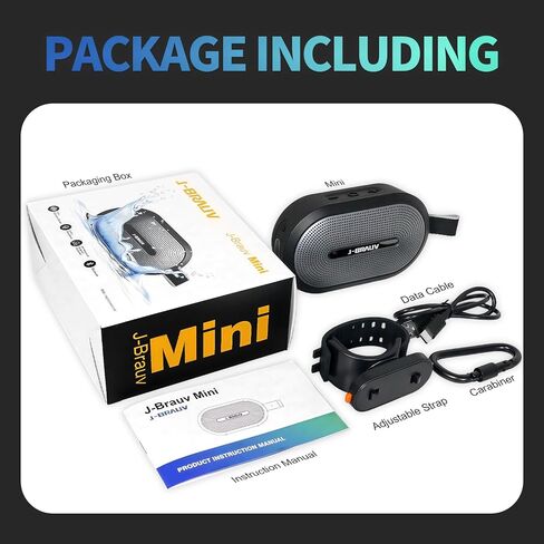 Portable Wireless Speakers Bluetooth, Mini Bike Speakers, 12W Stereo Loud Sound, IP67 Waterproof, TWS Pairing, BT5.3, 15H Playtime, Outdoor Speaker Bluetooth for Biking, Gifts in Saudi Arabia