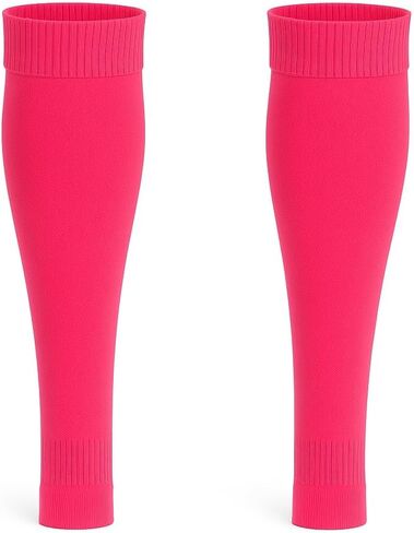 White Soccer Leg Sleeves Without Feet - Youth Socks Alternative for Boys, Girls & Teens - Also Fits Adults with Medium Calves in Saudi Arabia