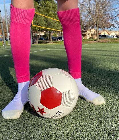 White Soccer Leg Sleeves Without Feet - Youth Socks Alternative for Boys, Girls & Teens - Also Fits Adults with Medium Calves in Saudi Arabia