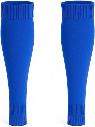 White Soccer Leg Sleeves Without Feet - Youth Socks Alternative for Boys, Girls & Teens - Also Fits Adults with Medium Calves in Saudi Arabia