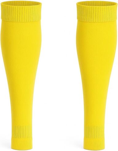 White Soccer Leg Sleeves Without Feet - Youth Socks Alternative for Boys, Girls & Teens - Also Fits Adults with Medium Calves in Saudi Arabia