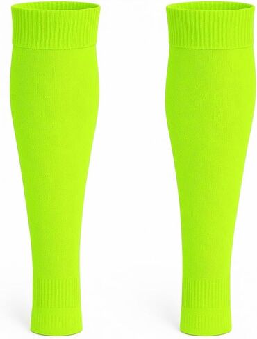 White Soccer Leg Sleeves Without Feet - Youth Socks Alternative for Boys, Girls & Teens - Also Fits Adults with Medium Calves in Saudi Arabia