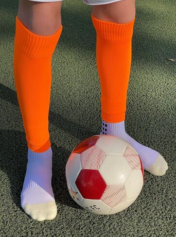 White Soccer Leg Sleeves Without Feet - Youth Socks Alternative for Boys, Girls & Teens - Also Fits Adults with Medium Calves in Saudi Arabia