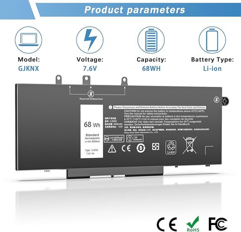42WH WDX0R Battery for Dell Inspiron 13 15 5000 7000 Series 15 7573 7579 7560 7570 7569 5570 5567 5565 5568 5578 5579 5575 13 7368 7378 5368 5378 5379 17 5765 5767 5770 P66F P58F in Kuwait