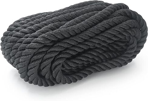 Aoneky 3/8''x25ft Nylon 3 Strand Anchor Rope - Twisted Rigging Line - Boat Anchor Line - Anchor Rode (White, 3/8''x25ft) in Saudi Arabia