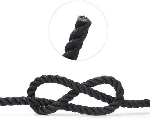Aoneky 3/8''x25ft Nylon 3 Strand Anchor Rope - Twisted Rigging Line - Boat Anchor Line - Anchor Rode (White, 3/8''x25ft) in Saudi Arabia