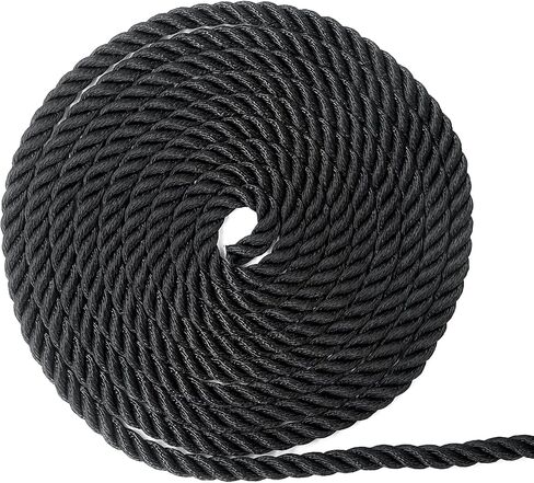 Aoneky 3/8''x25ft Nylon 3 Strand Anchor Rope - Twisted Rigging Line - Boat Anchor Line - Anchor Rode (White, 3/8''x25ft) in Saudi Arabia