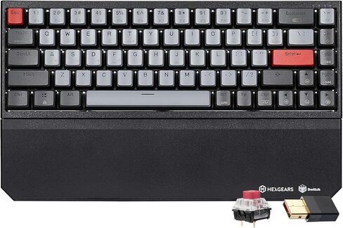 Hexgears X1 Pro Wireless Mechanical Gaming Keyboard ، Mode Triple 2.4g /bt5.0/USB-- CHOMBAND AMMING ، 65 ٪ تخطيط 68 مفاتيح لوحة مفاتيح مفتاح KAILH قابلة للتبديل in Kuwait
