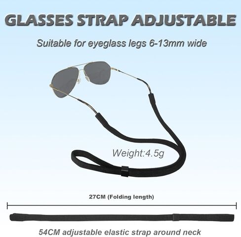 YINVA Glasses Strap, Sunglasses Strap for Men Women Kids Eyeglasses Lanyard, Cord Eye Glasses Holders around Neck with Eyewear Ear Grippers Ear Cushion Grip Accessories Retainer Holder Set(16 PCS) in Kuwait