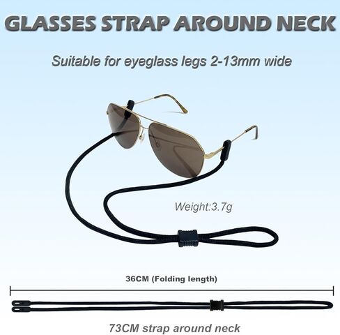 YINVA Glasses Strap, Sunglasses Strap for Men Women Kids Eyeglasses Lanyard, Cord Eye Glasses Holders around Neck with Eyewear Ear Grippers Ear Cushion Grip Accessories Retainer Holder Set(16 PCS) in Kuwait