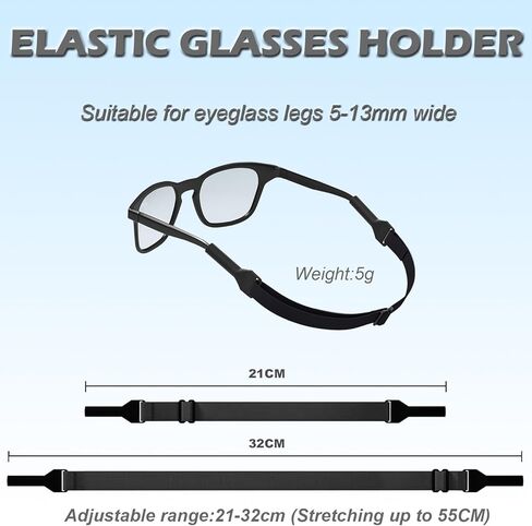 YINVA Glasses Strap, Sunglasses Strap for Men Women Kids Eyeglasses Lanyard, Cord Eye Glasses Holders around Neck with Eyewear Ear Grippers Ear Cushion Grip Accessories Retainer Holder Set(16 PCS) in Kuwait