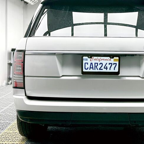 2 حزمة إطارات لوحة ترخيص الفضة ، 2 ثقوب حامل لوحة ترخيص كروم مقاوم للصدأ ، Lengnoy Universal Car Stainsal Steeld Polish Mirror Cover for Women Man with Spoms Caps in Kuwait