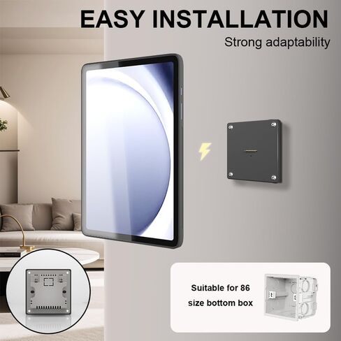 Wall Mount Charging Kit for Samsung Galaxy Tab A8 10.5″ – Magnetic Tablet Wall Mount with 15W Fast Charging, TPU Protective Case, Smart Home Hub Integration in Kuwait