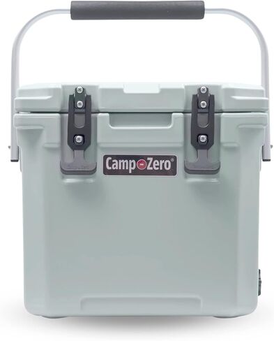 CAMP-ZERO 12L-12.6 Quart Portable Hard Cooler Ice Chest, Perfect for Drinks, Lunch, Beach, Picnics, Boating, Camping and Travel with 2 Molded-in Cup Holders and Folding Aluminum Handle | Navy Blue in Saudi Arabia