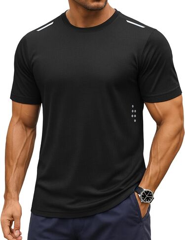 Magcomsen Mens Rash Guard Short Sleeve Upf 50+ Sun UV Dry Dry Terts Workout Swim Running T-Shirt in Saudi Arabia