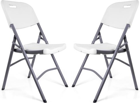 Mintra Office Folding Chair, 2 Pack Plastic Chair, Grey, Indoor and Outdoor Chairs, for Wedding Backyard Activities, Conference Rooms in Saudi Arabia