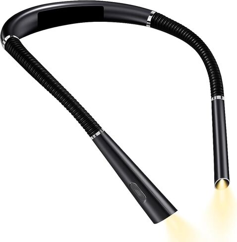 Rechargeable LED Neck Reading Light – 3 Color Modes & 3 Brightness Levels, Flexible & Adjustable Arms, Non-Slip Design, 60-80 Hr Long Lasting, Soft Silicone Comfort for Book Lovers Gray in Saudi Arabia
