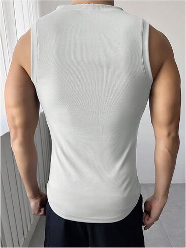 Oyoangle Men's V Deck Tank Top Slim Pretted Gym Gym Sleveless Muscle Dorts Summer Summer in Kuwait