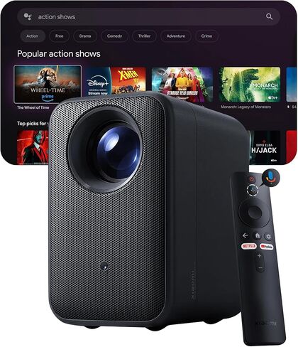 Xiaomi Smart Projector L1 with Google TV Mini Home Projector Ceiling Projection Full HD 200 ISO Lumens Up to 120" / Omnidirectional Automatic Keystone Correction / Automatic Obstacle Avoidance / Dolby in Saudi Arabia