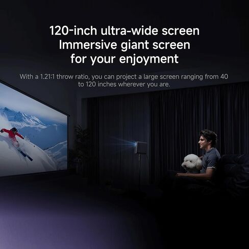 Xiaomi Smart Projector L1 with Google TV Mini Home Projector Ceiling Projection Full HD 200 ISO Lumens Up to 120" / Omnidirectional Automatic Keystone Correction / Automatic Obstacle Avoidance / Dolby in Saudi Arabia
