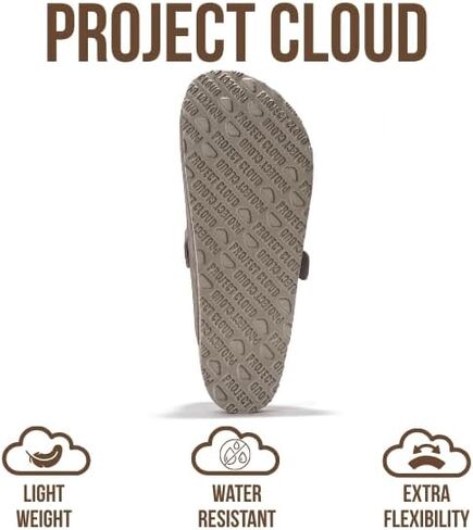 Project Cloud Mens Clogs - Full Grain Genuine Leather Memory Foam Clogs for Men Arch Support Cork Footbed - Non Slip Platform Mules (Brooklyn) in Saudi Arabia