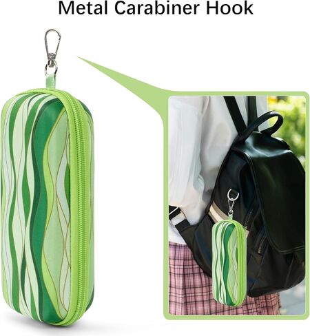 Double Eyeglasses Case Hard Shell Dual Sunglasses Organizer with Zipper Closure Travel Eyewear Storage for Vehicle in Kuwait