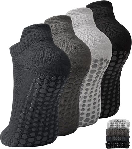 ACTINPUT Men's Non Slip Grip Yoga Socks, Anti Skid Grippy Socks for Pilates Barre Hospital Elderly Workout Home in Kuwait