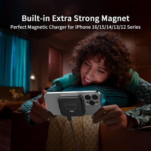 15W Magnetic Wireless Charging Station,XO 3-in-1 Wireless Charging Station with Night-Lamp for iPhone 16/15/14/13/12,Watch,Airpods,Fast Charge Multiple Devices in Saudi Arabia
