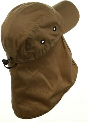 Youth Cotton Twill Curved Sun Flap Hat with Neck Flap in Kuwait