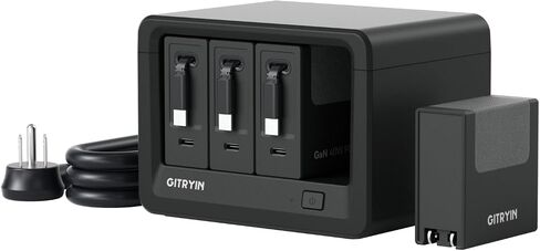 10-in-1 Desktop Charging Station with 2 Retractable Type-C Wall Chargers, 40W USB-C Power Strip, Flat Plug Outlet Extender Charging Station with 1020J Surge Protection for Home Office in Saudi Arabia