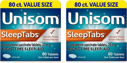 unisom sleeptabs ، الإسعافات الليلية ، Doxylamine succinate ، 80 قرصًا in Kuwait