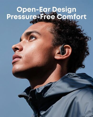Soundcore V40i by Anker, Open-Ear Headphones, Crystal-Clear Design, 4 Adjustable Positions for Every Ear Size, Richer Bass, IP55, 21H Playtime, AI Clear Calls, Bluetooth 5.4, App Control in Saudi Arabia