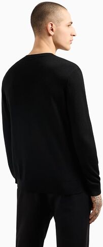 Armani Exchange Men's Snake Graphic Wool Mix Sweater in Saudi Arabia