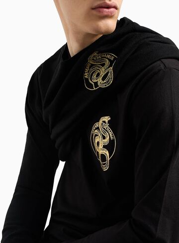 Armani Exchange Men's Snake Graphic Wool Mix Sweater in Saudi Arabia