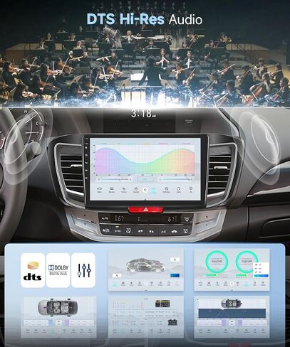 RK-3326S 4+64G Radio for Honda Accord 2.4L 2013-2015 Car Stereo with Wireless Carplay Android Auto,10.1'' 1280X720P IPS Touch Screen,5.0Bluetooth,Android Auto,FM/RDS,Backup Camera in Saudi Arabia