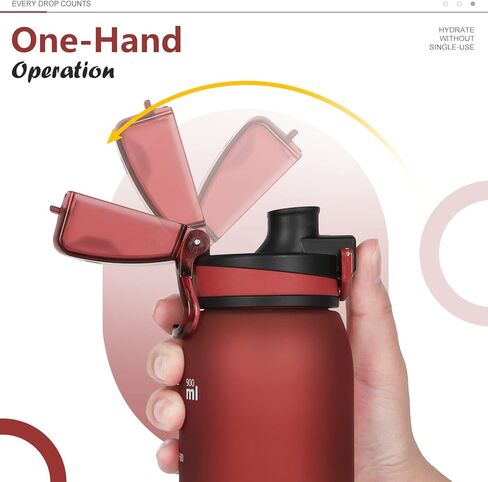 Opard 32oz Sports Water Bottle with Motivational Time Marker to Drink, Reusable BPA Free Tritan with Filter for Gym and Outdoor in Kuwait