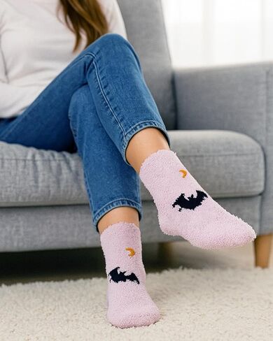 Century Star Fuzzy Socks Slipper Non Slip Grippy Socks for Women Winter Warm Cozy Soft Fluffy with Grips-Hospital in Kuwait