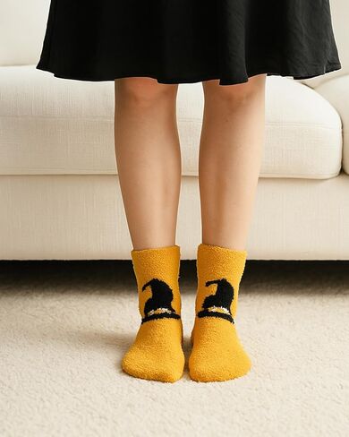 Century Star Fuzzy Socks Slipper Non Slip Grippy Socks for Women Winter Warm Cozy Soft Fluffy with Grips-Hospital in Kuwait