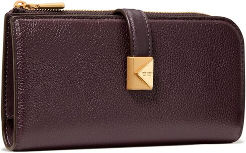 Kate Spade New York Deco Colorded Pebbled Leather محفظة ضئيلة ، معجنات وردية متعددة in Kuwait