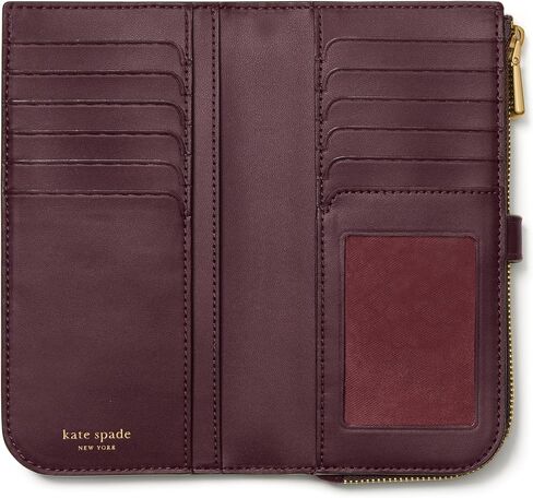 Kate Spade New York Deco Colorded Pebbled Leather محفظة ضئيلة ، معجنات وردية متعددة in Kuwait